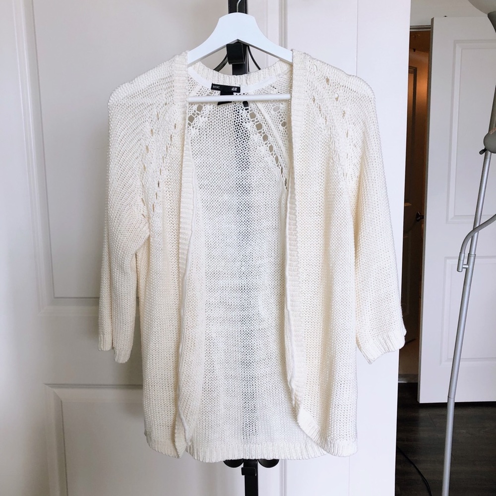 H&M Cream Knit Cardigan